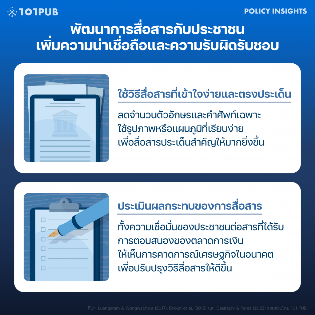 พัฒนาการสื่อสารกับประชาชน เพิ่มความน่าเชื่อถือและความรับผิดรับชอบ