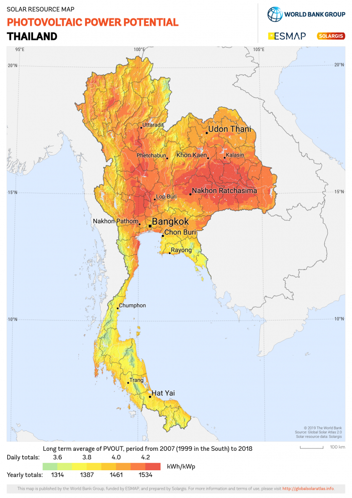 ศักยภาพการผลิตไฟฟ้าจากแสงอาทิตย์